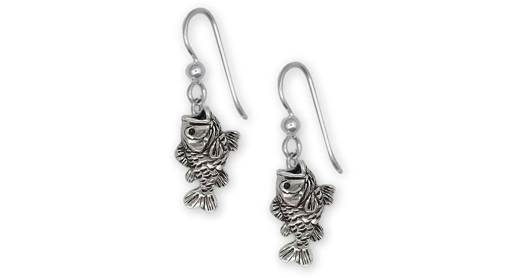 Wide Mouth Bass Charms Wide Mouth Bass Earrings Sterling Silver Wide Mouth Bass Jewelry Wide Mouth Bass jewelry
