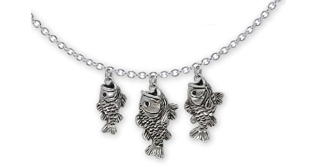 Wide Mouth Bass Charms Wide Mouth Bass Necklace Sterling Silver Wide Mouth Bass Jewelry Wide Mouth Bass jewelry