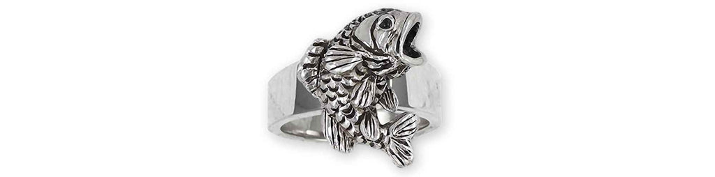 Wide Mouth Bass Charms Wide Mouth Bass Ring Sterling Silver Wide Mouth Bass Jewelry Wide Mouth Bass jewelry