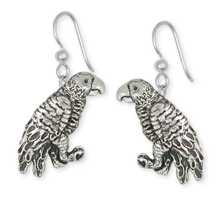 African Grey Parrot Earrings Jewelry   AFG1-E
