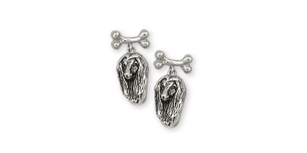 Afghan Hound Charms Afghan Hound Earrings Sterling Silver Dog Jewelry Afghan Hound jewelry