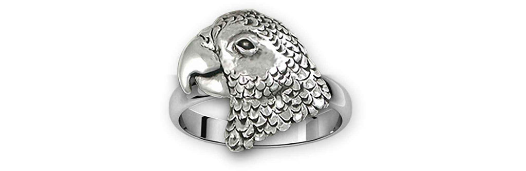 African Grey Charms African Grey Ring Sterling Silver African Grey Jewelry African Grey jewelry
