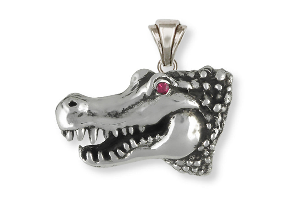 Alligator Pendant Jewelry Handmade Sterling Silver ALG1L-P