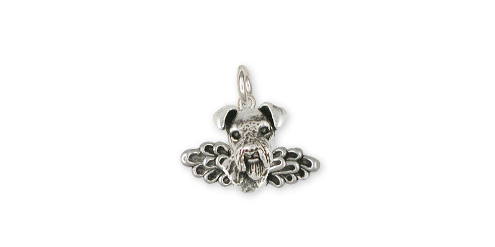 Airedale Terrier Angel Charms Airedale Terrier Angel Charm Sterling Silver Dog Jewelry Airedale Terrier Angel jewelry