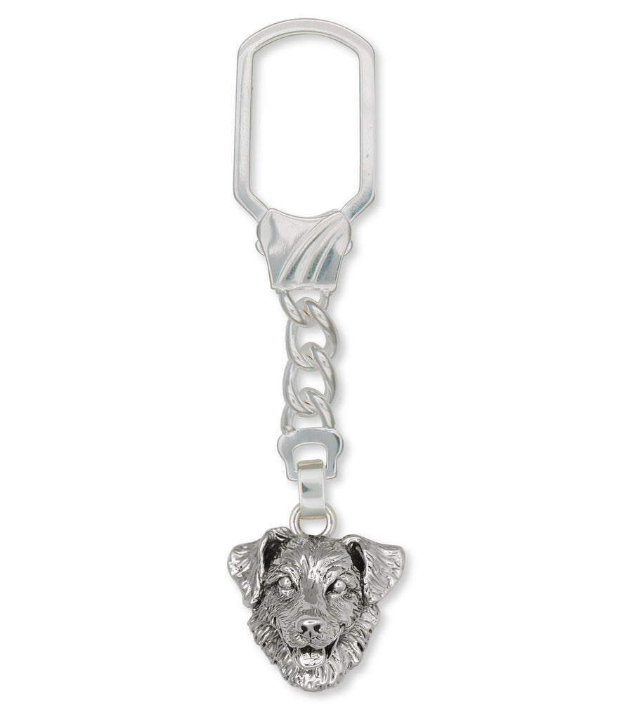 Australian Shepherd Charms Australian Shepherd Key Ring Sterling Silver Dog Jewelry Australian Shepherd jewelry