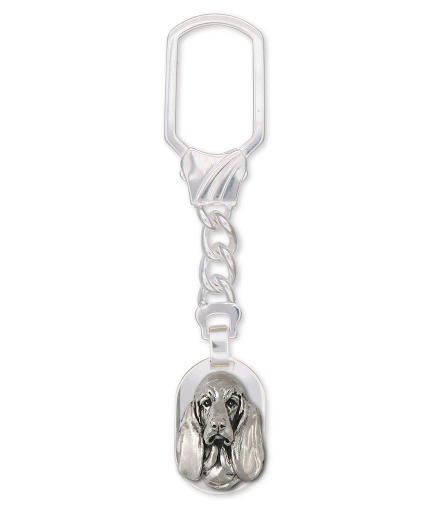 Basset Hound Charms Basset Hound Key Ring Sterling Silver Dog Jewelry Basset Hound jewelry