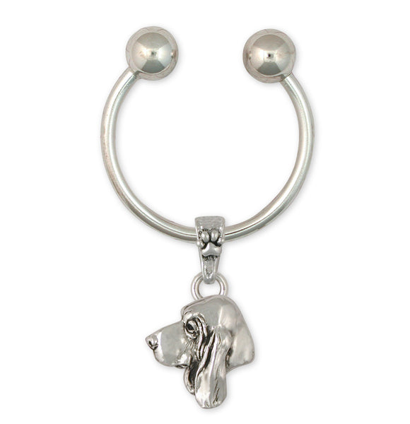 Basset Hound Dog Key Ring Sterling Silver Esquivel and Fees