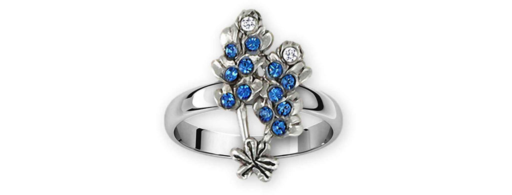 Bluebonnet Charms Bluebonnet Ring Sterling Silver Bluebonnet Flower Jewelry Bluebonnet jewelry