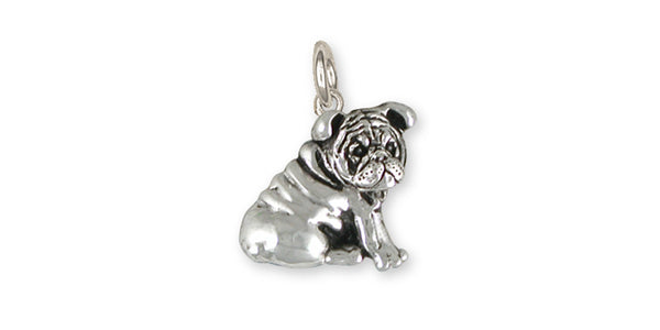 Bulldog Dog Charm Sterling Silver | Esquivel and Fees | Handmade