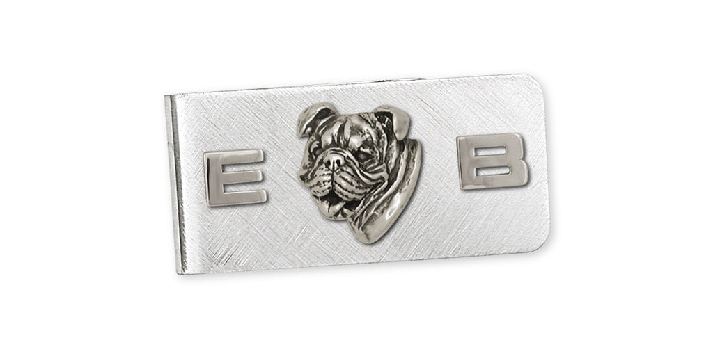Bulldog Charms Bulldog Money Clip Sterling Silver Dog Jewelry Bulldog jewelry