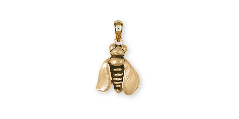 Honey Bee Charms Honey Bee Pendant 14k Gold Honeybee Jewelry Honey Bee jewelry
