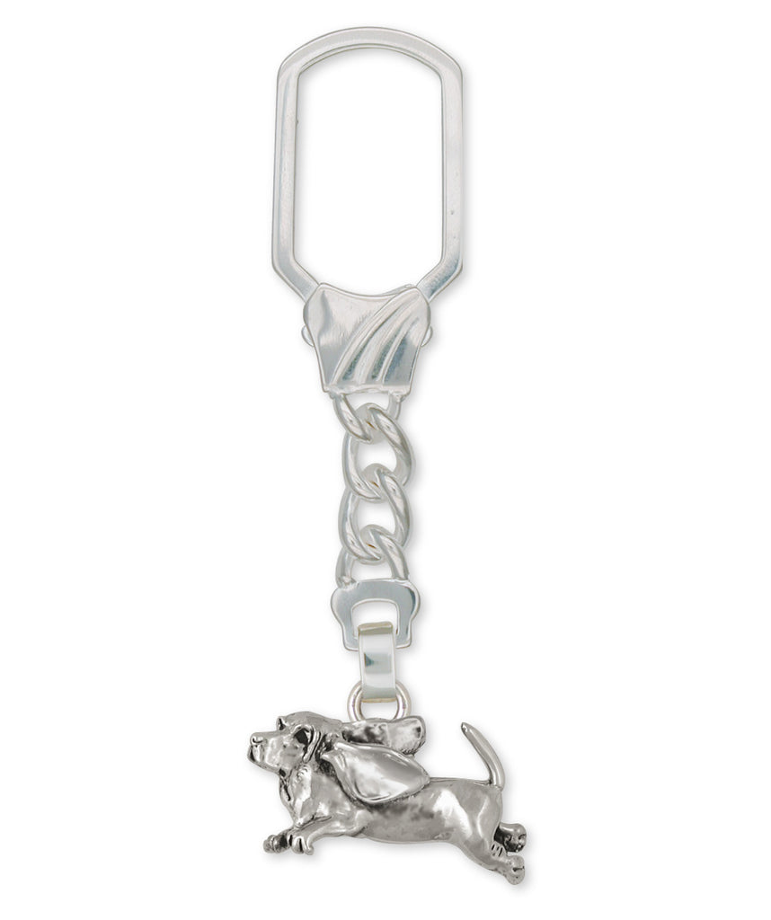Basset Hound Charms Basset Hound Key Ring Sterling Silver Dog Jewelry Basset Hound jewelry