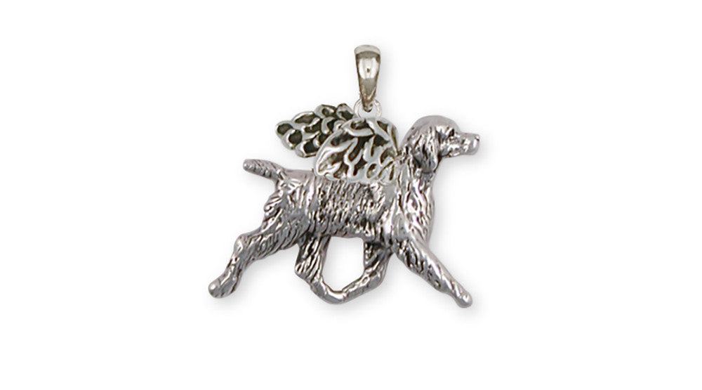 Brittany Angel Charms Brittany Angel Pendant Handmade Sterling Silver Dog Jewelry Brittany Angel jewelry