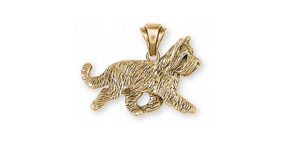 Briard Charms Briard Pendant 14k Gold Dog Jewelry Briard jewelry