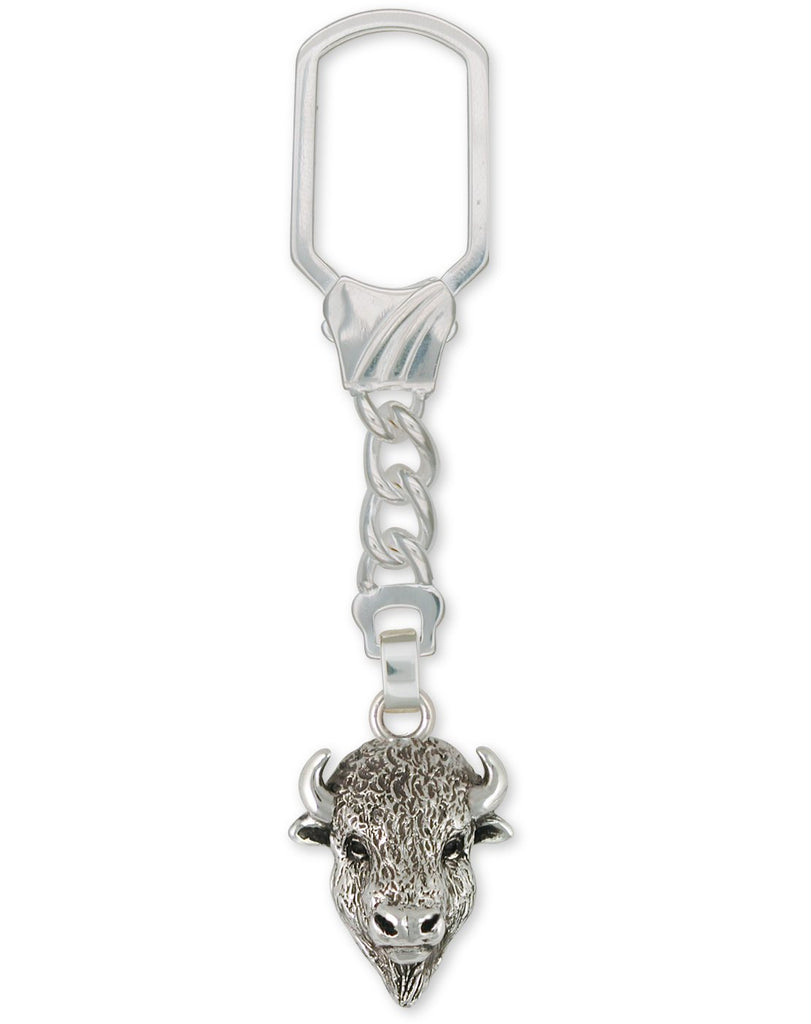 Buffalo Charms Buffalo Key Ring Sterling Silver Bison Jewelry Buffalo jewelry