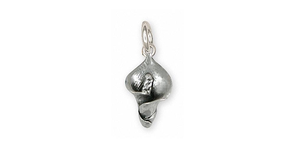 Calla Lily Charms Calla Lily Charm Sterling Silver Flower Jewelry Calla Lily jewelry