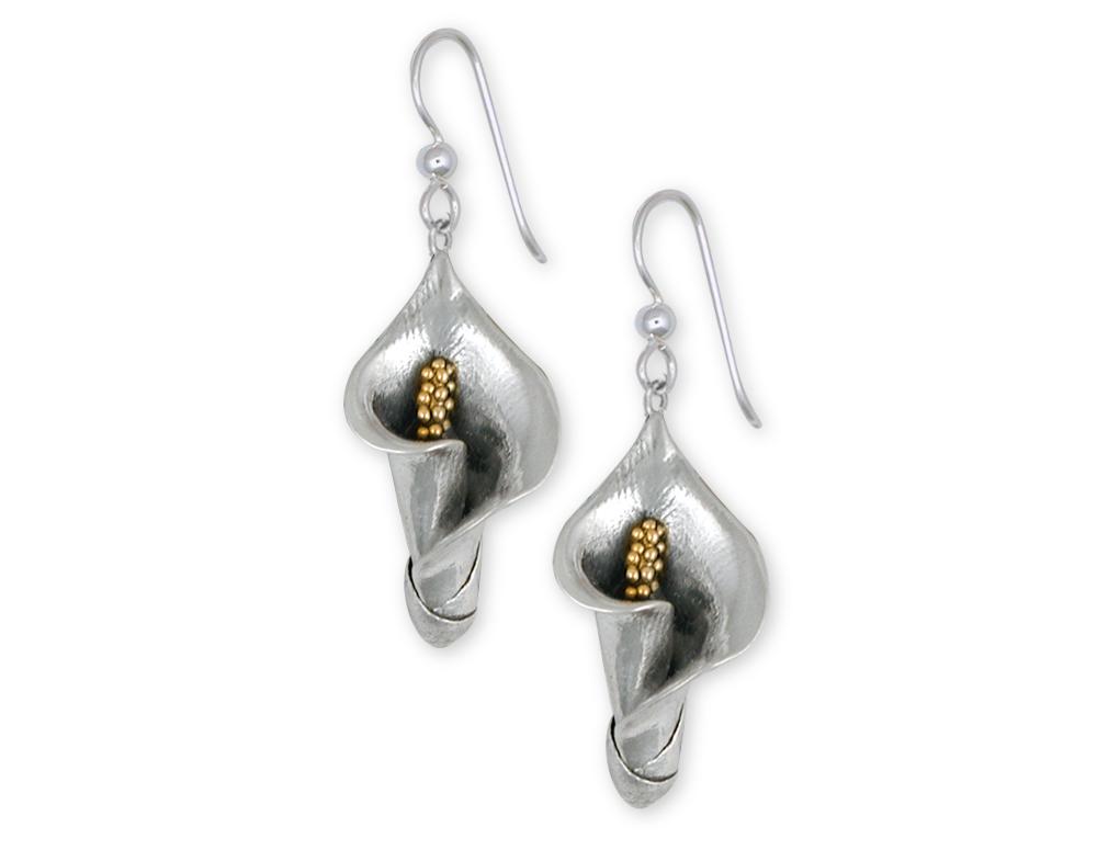 Calla Lily Charms Calla Lily Earrings Silver And Gold Flower Jewelry Calla Lily jewelry