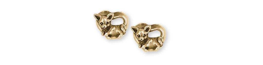 Chihuahua Charms Chihuahua Earrings 14k Yellow Gold Chihuahua Jewelry Chihuahua jewelry