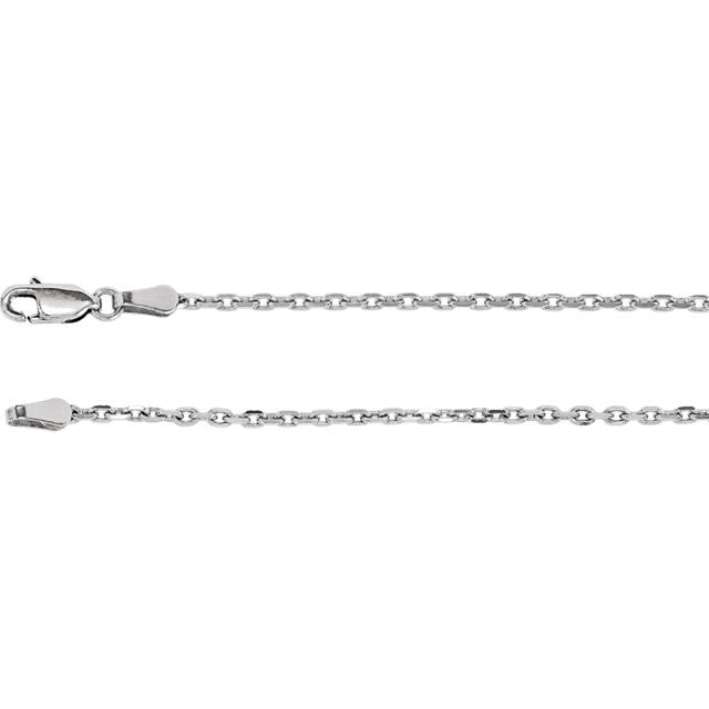 Diamond Cut Cable Chain, 24 Inches Long 2 Mm  - Ch524-24 Charms Diamond Cut Cable Chain, 24 Inches Long 2 Mm  - Ch524-24  Sterling Silver  Jewelry Diamond Cut Cable Chain, 24 inches Long 2 mm  - CH524-24 jewelry