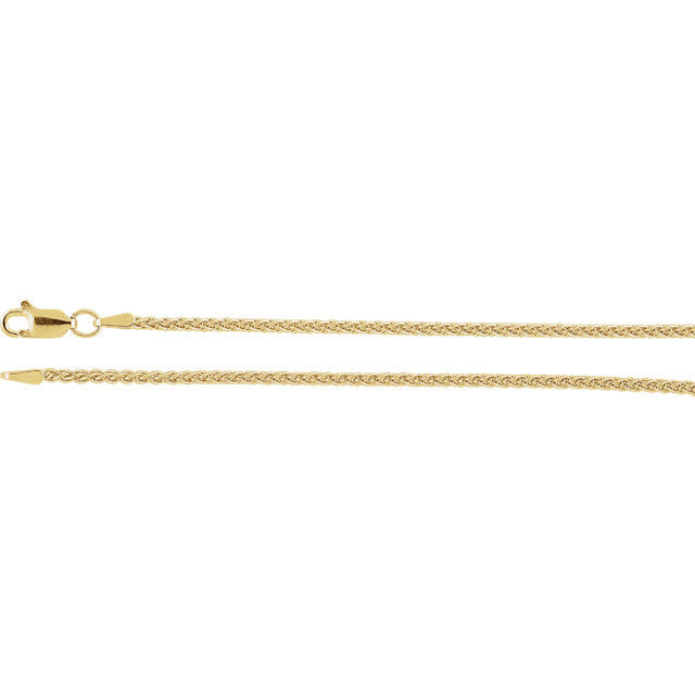Wheat Chain, 18 Inches Long 1.8 Mm  - Ch971g Charms Wheat Chain, 18 Inches Long 1.8 Mm  - Ch971g  14k Yellow Gold  Jewelry Wheat Chain, 18 inches Long 1.8 mm  - CH971G jewelry