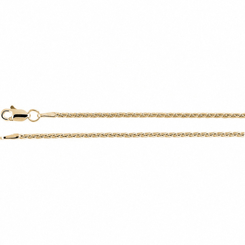 Wheat Chain, 16 Inches Long 1.5 Mm  - Ch973g Charms Wheat Chain, 16 Inches Long 1.5 Mm  - Ch973g  14k Yellow Gold  Jewelry Wheat Chain, 16 inches Long 1.5 mm  - CH973G jewelry