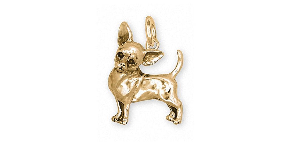 Chihuahua Charms Chihuahua Charm 14k Gold Dog Jewelry Chihuahua jewelry
