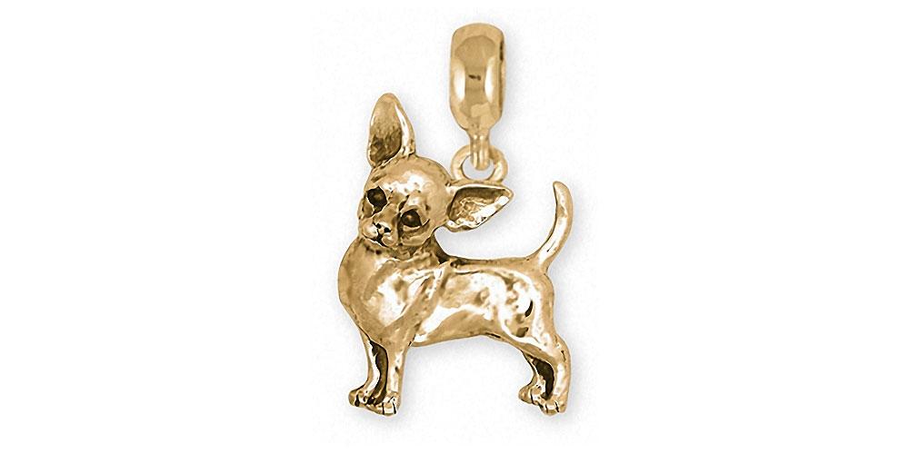 Chihuahua Charms Chihuahua Charm Slide 14k Gold Dog Jewelry Chihuahua jewelry