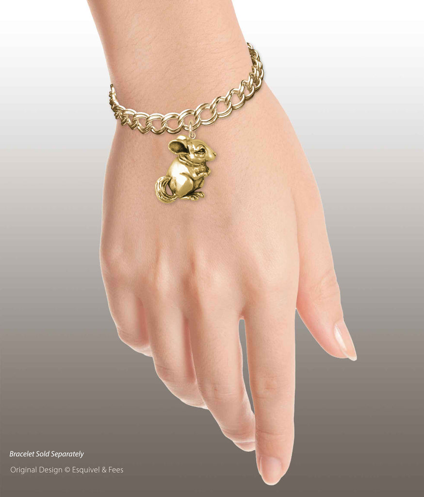 Chinchilla Jewelry 14k Gold Handmade Chinchilla Charm  CL1-CG