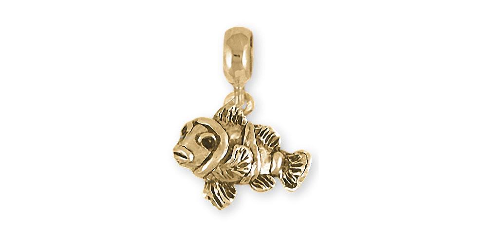 Clownfish Charms Clownfish Charm Slide 14k Gold Clownfish Jewelry Clownfish jewelry