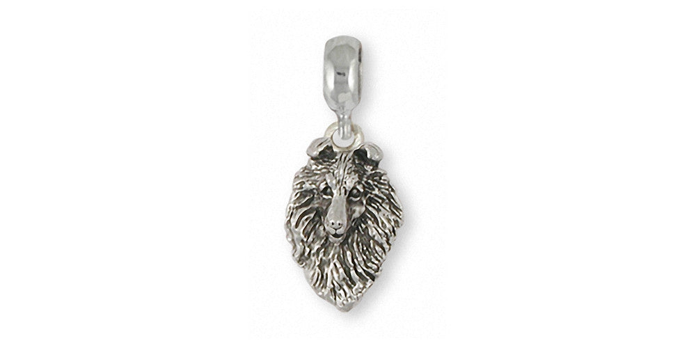 Collie Charms Collie Charm Slide Sterling Silver Dog Jewelry Collie jewelry