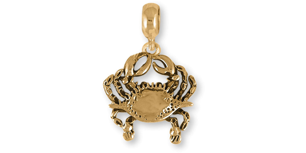 Crab Charms Crab Charm Slide 14k Gold Crab Jewelry Crab jewelry