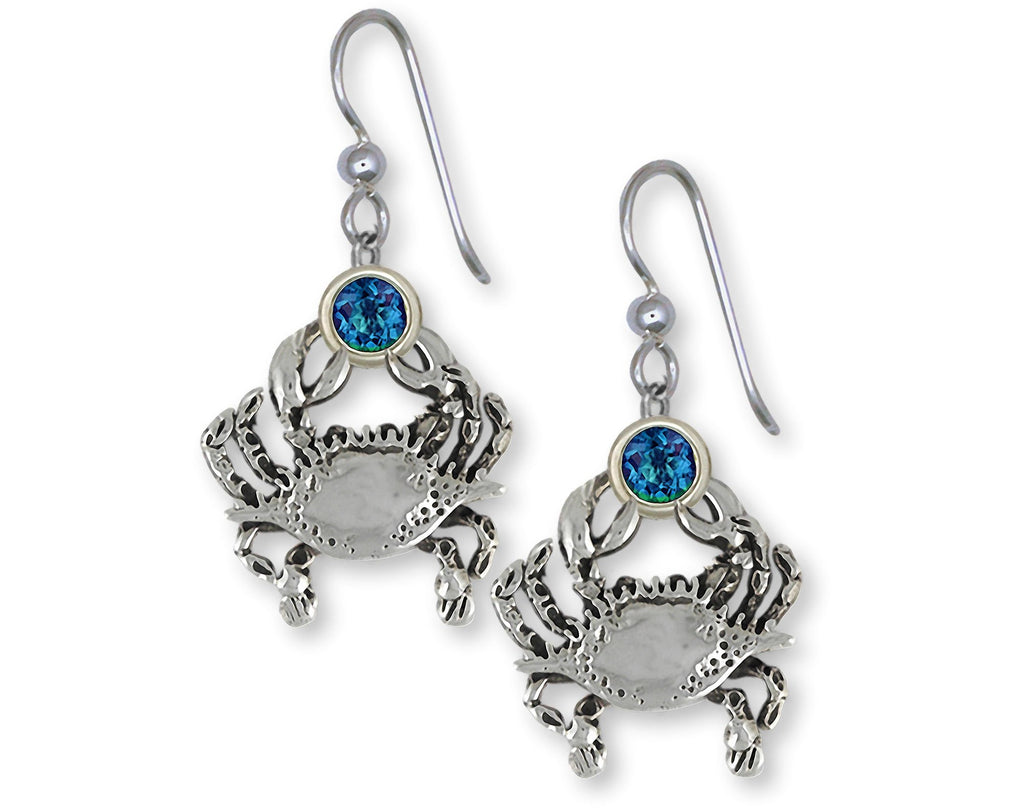 Crab Charms Crab Earrings Sterling Silver Crab Birthstone Jewelry Crab jewelry
