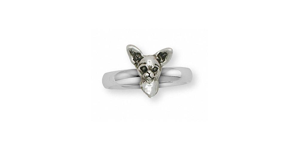 Chihuahua Charms Chihuahua Ring Sterling Silver Dog Jewelry Chihuahua jewelry