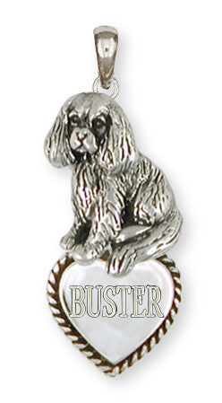 Cavalier King Charles Spaniel Personalized Pendant Jewelry Handmade Sterling Silver CV12-TP