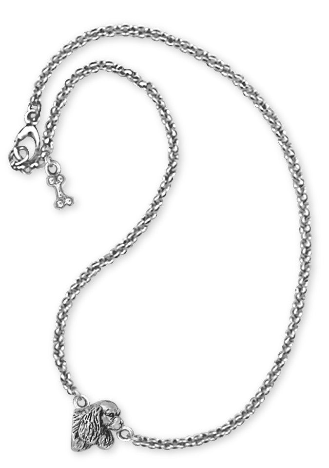Cavalier King Charles Spaniel Ankle Bracelet Jewelry Handmade Sterling Silver CV7-A