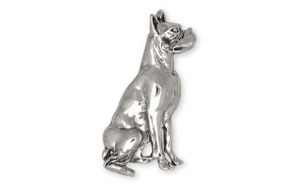 Boxer Charms Boxer Brooch Pin Sterling Silver Dog Jewelry Boxer jewelry