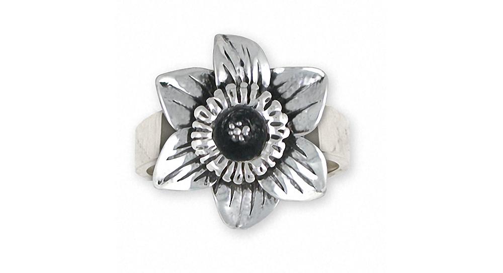 Daffodil Charms Daffodil Ring Sterling Silver Flower Jewelry Daffodil jewelry