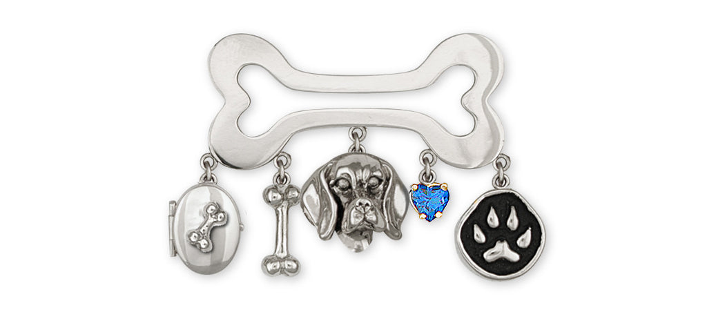Beagle Charms Beagle Brooch Pin Sterling Silver Dog Jewelry Beagle jewelry