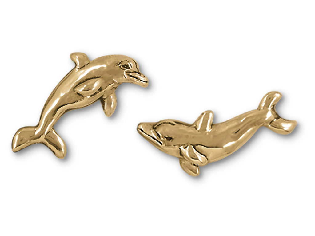 Dolphin Jewelry 14k Gold Vermeil Handmade Dolphin Earrings  DLP12-EVM