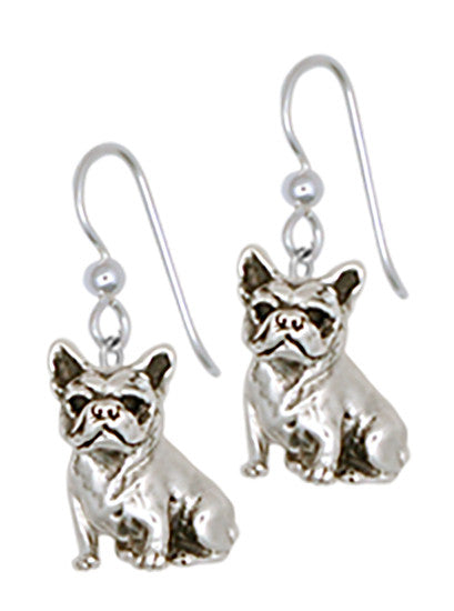 French Bulldog Earrings Handmade Sterling Silver Dog Jewelry DO9-E