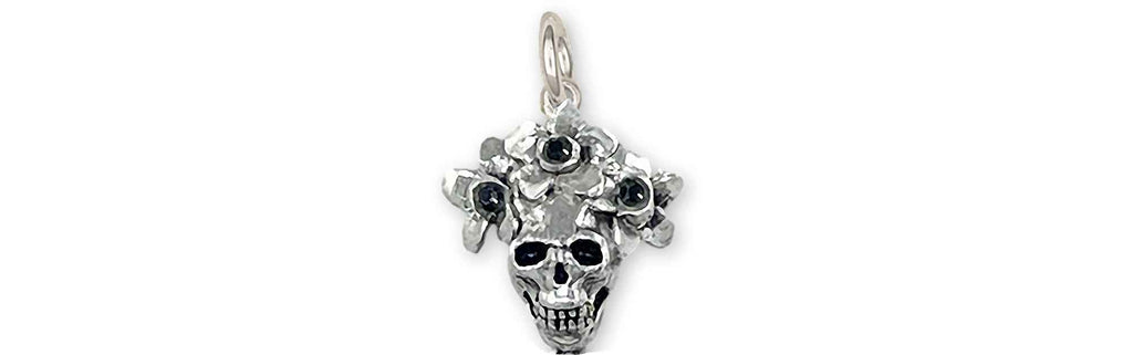 Day Of The Dead Skull Charms Day Of The Dead Skull Charm Sterling Silver Día De Los Muertos Jewelry Day Of The Dead Skull jewelry