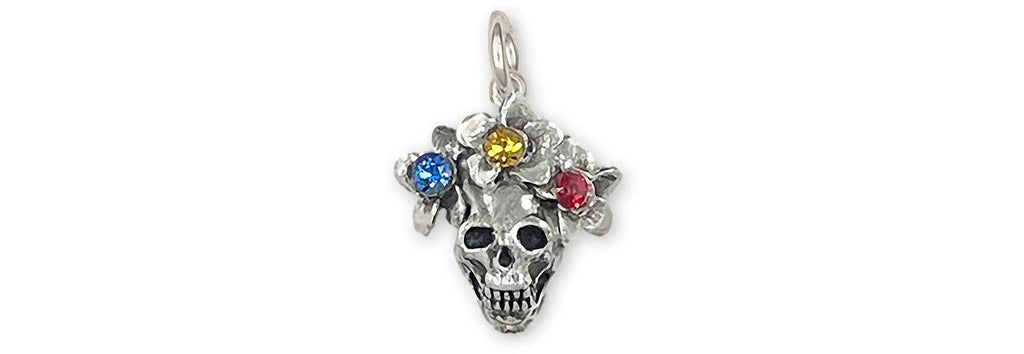 Day Of The Dead Skull Charms Day Of The Dead Skull Charm Sterling Silver Día De Los Muertos Jewelry Day Of The Dead Skull jewelry