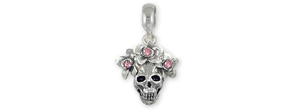 Day Of The Dead Skull Charms Day Of The Dead Skull Charm Slide Sterling Silver Día De Los Muertos Jewelry Day Of The Dead Skull jewelry