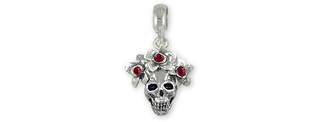 Day Of The Dead Skull Charms Day Of The Dead Skull Charm Slide Sterling Silver Día De Los Muertos Jewelry Day Of The Dead Skull jewelry