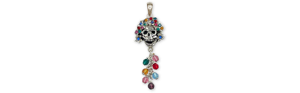 Day Of The Dead Charms Day Of The Dead Pendant Sterling Silver Dia De Los Muertos Skull Jewelry Day Of The Dead jewelry