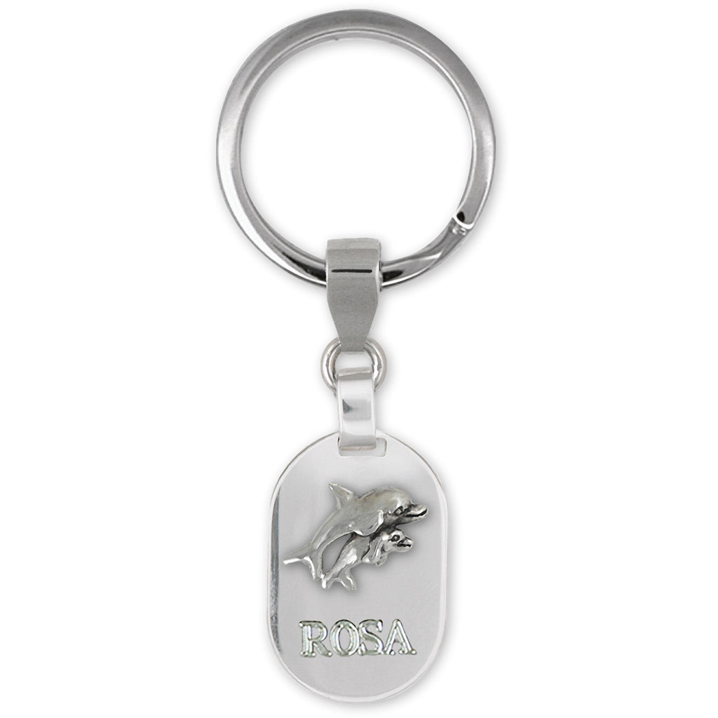 Dolphin Charms Dolphin Key Ring Sterling Silver Dolphin Jewelry Dolphin jewelry