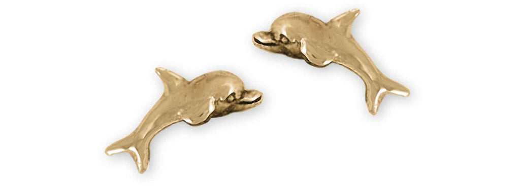 Dolphin Charms Dolphin Earrings 14k Yellow Gold Dolphin Jewelry Dolphin jewelry