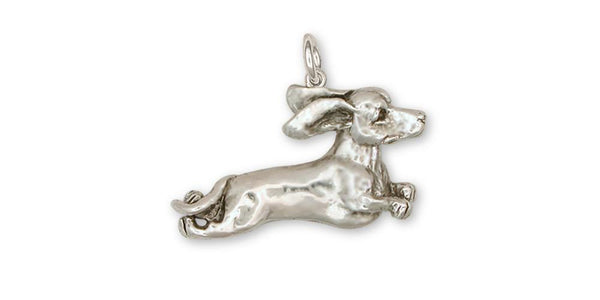 Dachshund Charm Jewelry Sterling Silver Handmade Dog Charm DS6-C