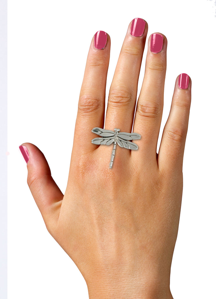 Dragonfly Jewelry Sterling Silver Handmade Dragonfly Ring  DY2-R