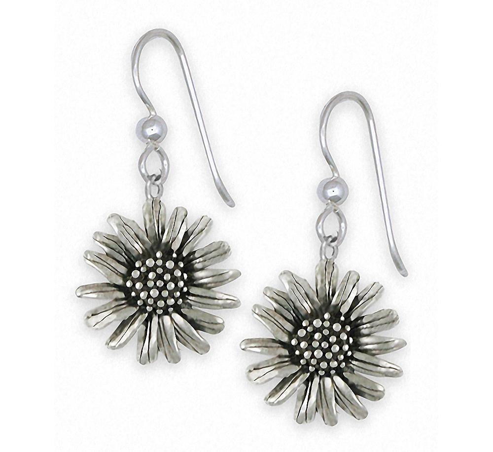 Daisy Charms Daisy Earrings Sterling Silver Flower Jewelry Daisy jewelry